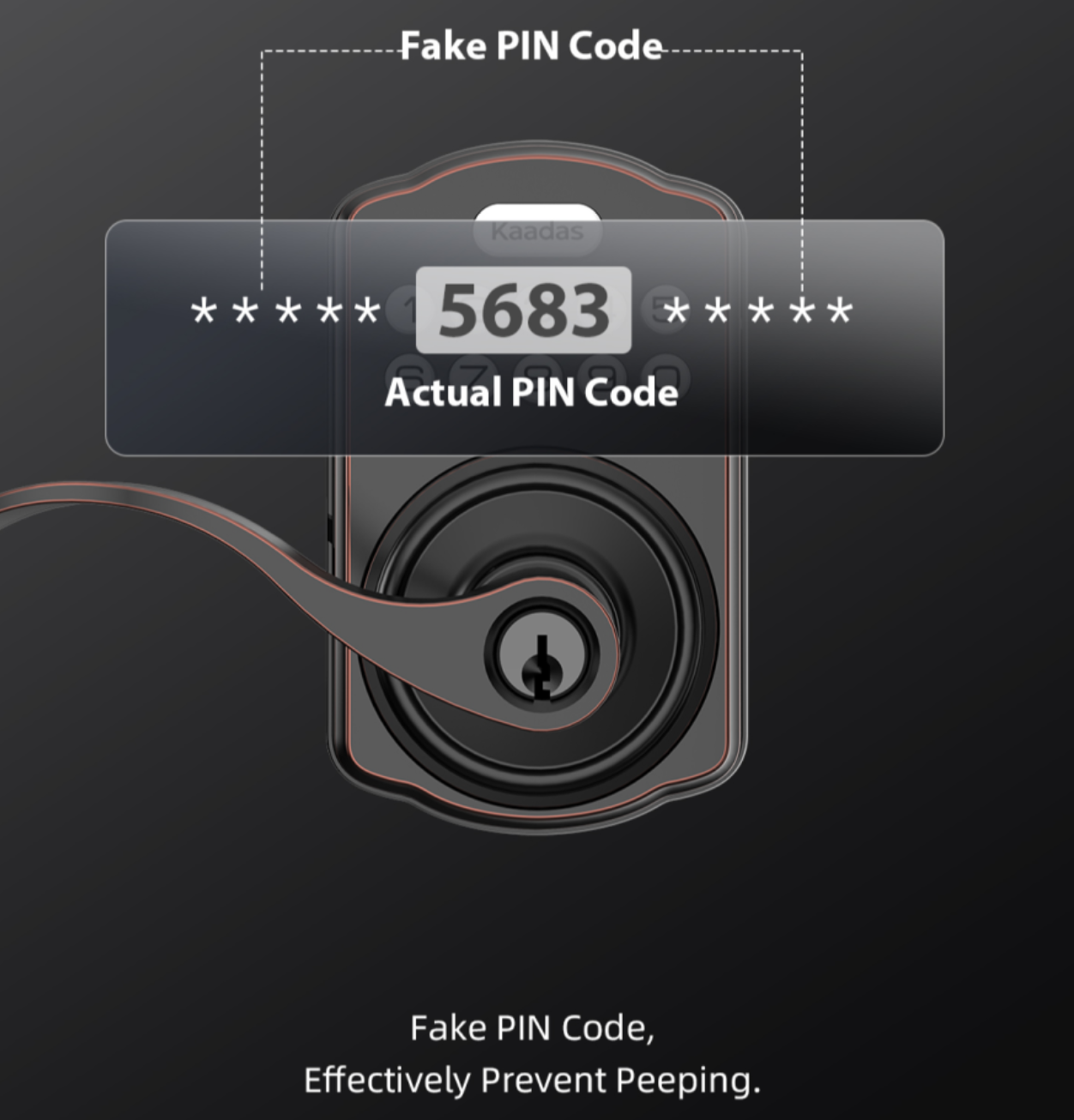 Kaadas KS04 Lever Lock with Key and Keypad - Gallery 25