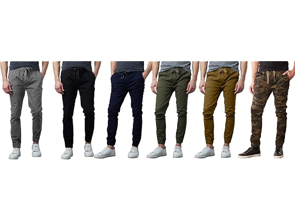 Galaxy by Harvic Men's Basic Stretch Twill Joggers