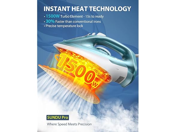 Sundu Steam Iron for Clothes 1500W