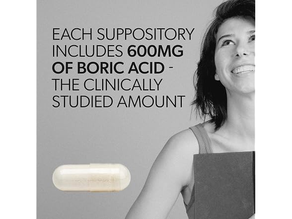 AZO Boric Acid Suppositories 600mg 30 Count