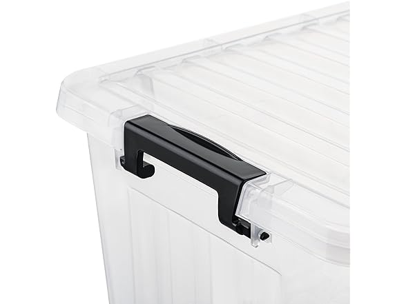 Cetomo 18Qt Lidded Stackable Storage Box, Pack of 6