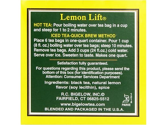 Bigelow Lemon Lift Tea 20ct