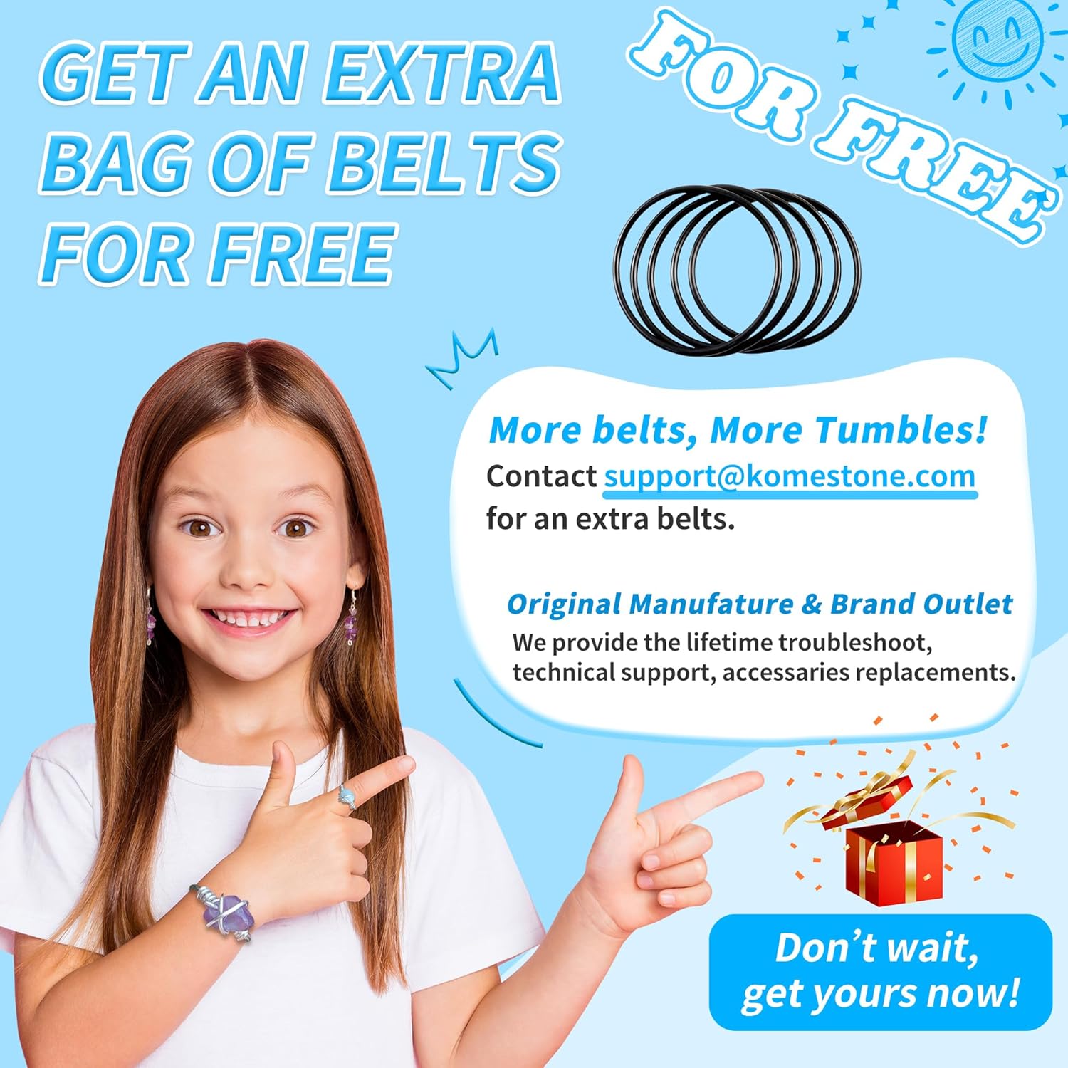 KomeStone KomeStone K1 Pro Rock Tumbler Kit Black - Gallery 7