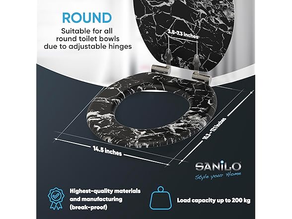 Sanilo Toilet Seat ROUND, Choose Color