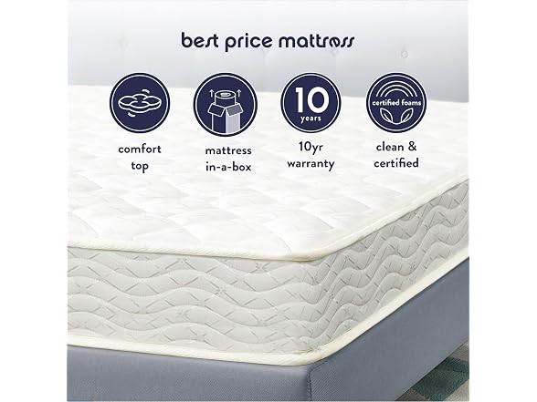 Best Price Mattress 6 Inch Tight Top Innerspring Full Mattress