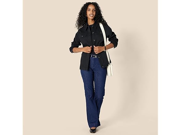 AE Womens RelaxedFit DroppedShoulder Twill Jkt