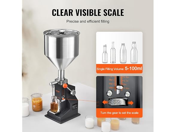 Manual Paste Liquid Filling Machine, 5-100ml