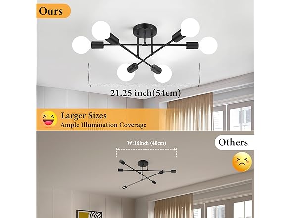 Bosceos 6-Light Industrial Ceiling Light
