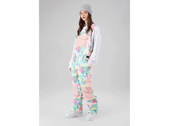 Searipe Men (L) Snow Bibs Adjustable Pants Pants