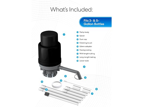 Brio Universal Water Bottle Pump | Manual Water Pu
