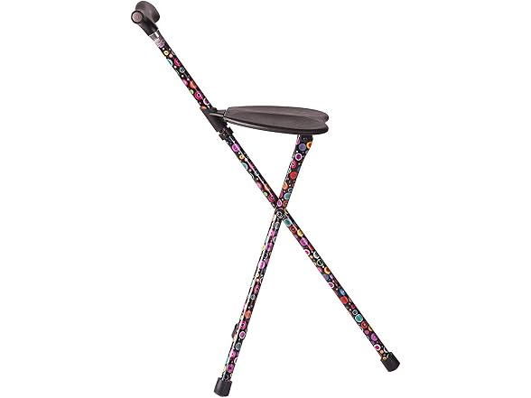 Switch Sticks Folding Cane with Seat 34in Bubbles
