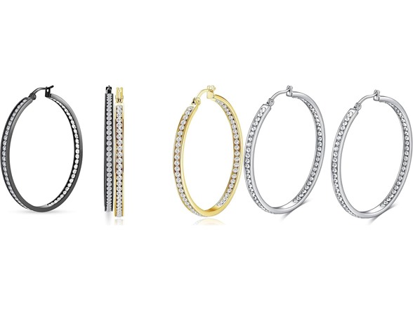 Womens 40mm Hoop Earrings