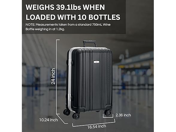 Wine Bottle Suitcase Aluminum (10 Bottles)