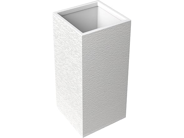 LeisureMod BP31W Basalt Planter White