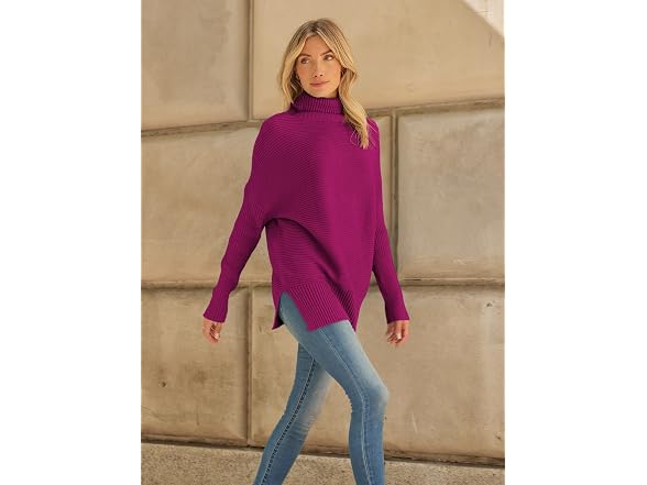 Lillusory Women (M) Oversized Turtleneck Pullover