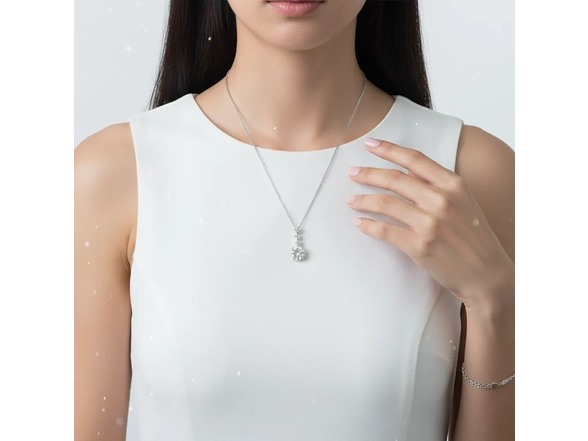 Moissanite Diamond Graduating Necklace