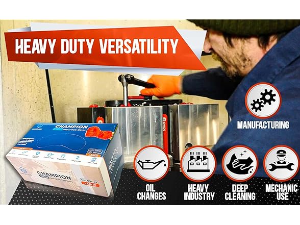 Orange Nitrile Gloves 8Mil XXL 100Ct