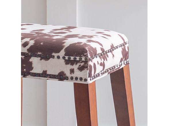 Linon Harlow Brown Cow PrintBackless Counter Stool 24" (Open Box)