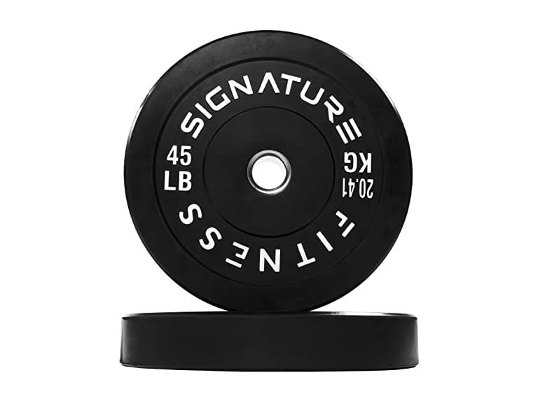 Signature Fitness Fitvids Olympic Weight Plates, 45lbs, Pair - Gallery 5