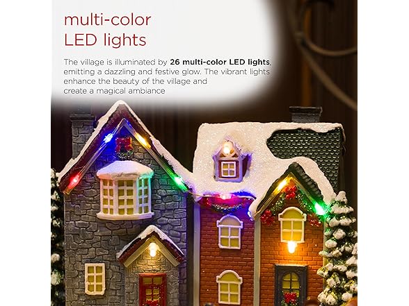 9" Tall Indoor Animated Children Playing in Christmas Village