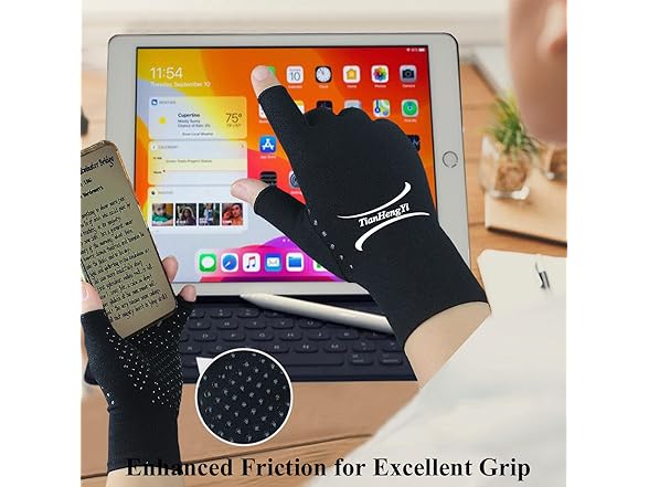 2 Pairs Arthritis Gloves for Pain Relief Med