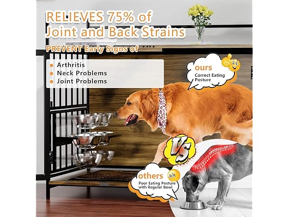 ROOMTEC Dog Crate Furniture-Style Cages for Small Dogs