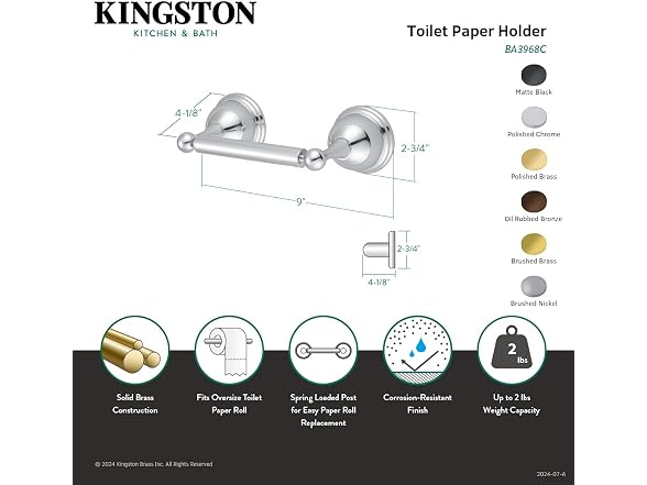 Kingston Brass BA3968ORB Restoration Toilet Paper Holder