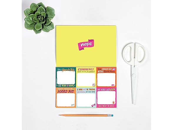 Em & Friends Grown-Ass Lady Sticky Note Packet, 6 Pads