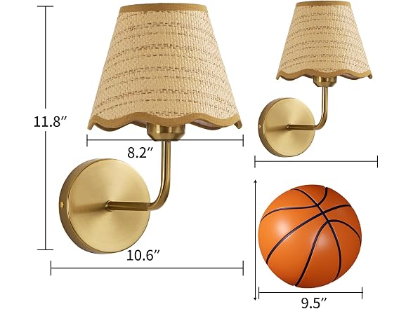 PENACINY Battery Operated Rattan Wall
