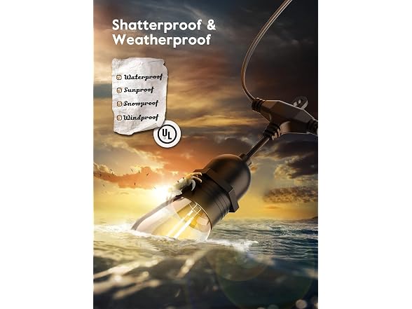 Brightown 82FT Outdoor String Lights