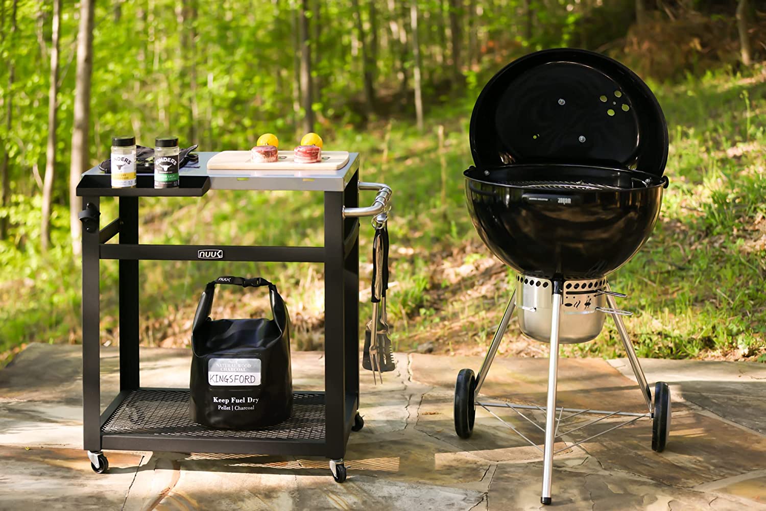 NUUK 30IN Outdoor BBQ GRILL Cart w/Cover - Gallery 17