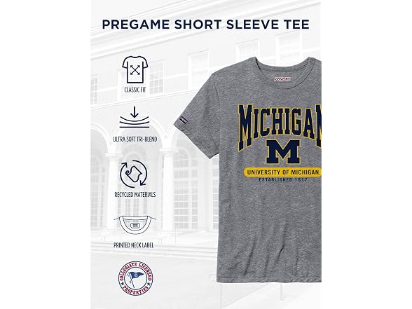 MICHIGAN WOLVERINES (M) Pregame Tee