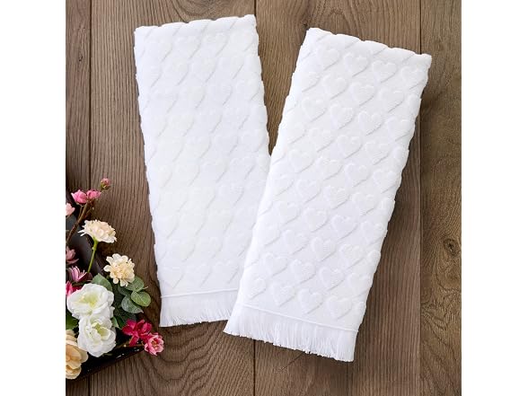 SKL Home Valentine's Day Heart Jacquard 100% Cotton 2Pc - Gallery 2