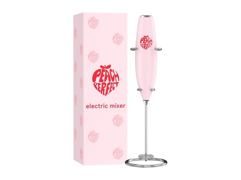 Peach Perfect Milk Frother Handheld