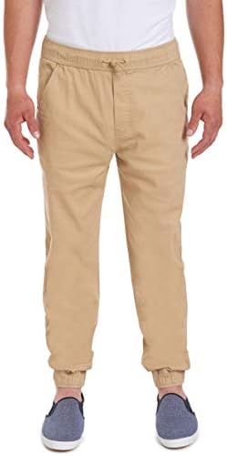 Nautica Young Men's Uniform Jogger Pant, Khaki, Small(28/30)