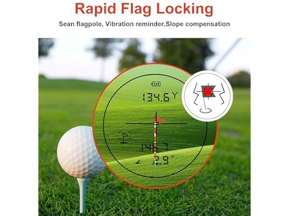 Golf Rangefinder with Slope & Pin Lock Vibration