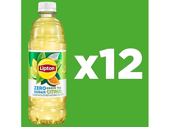 12PK Lipton Diet Green Tea Citrus, 16.9 Fl Oz