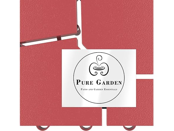 Pure Garden Deck Tiles 6-Pack Brick Red