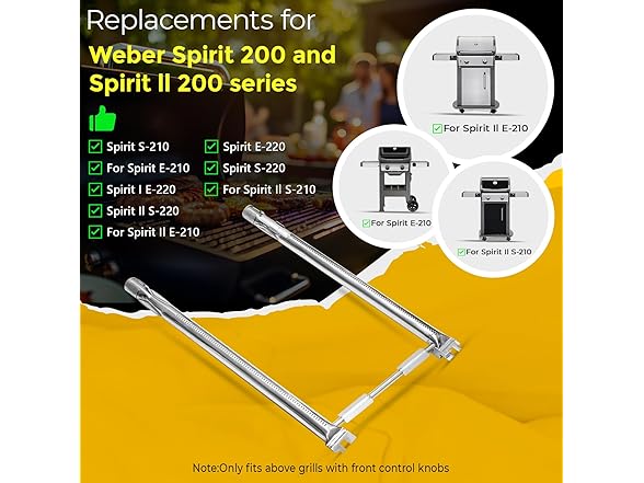 Weber Spirit Grill Parts Burner+Bars