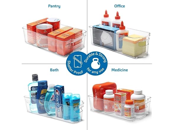 Hearth & Harbor 56 Piece Fridge Organizer Bins - Set of 32