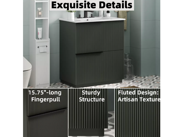 Christopher Knight Home Quillen Modern 30" Vanity