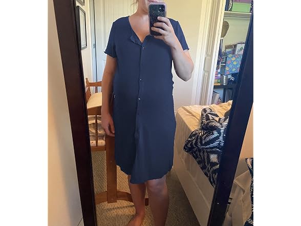 Ekouaer Women (XL) Nightshirt Short Sleeve Dress