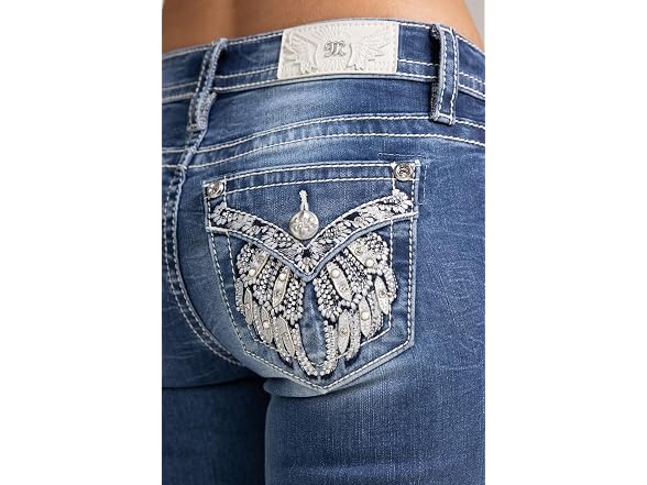  Miss Me Women's Rhinestone Wings 