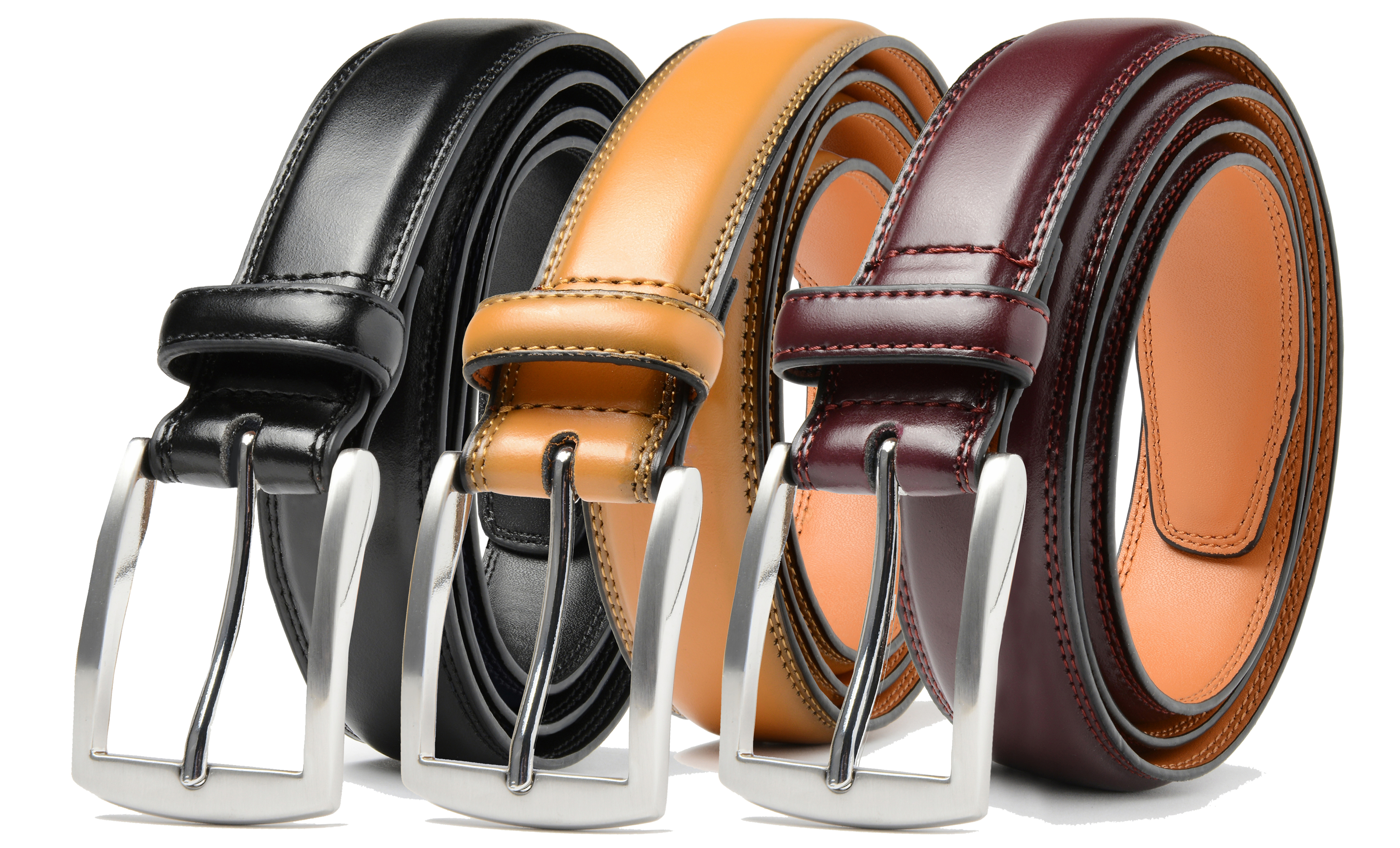 1, 2, 3, 4, 6-Pack Leather Dress Belt - Gallery 57