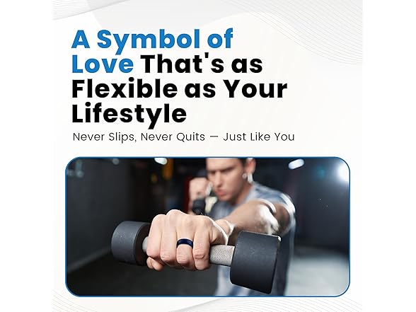 Sinai Waves Silicone Rings Black (10.5)