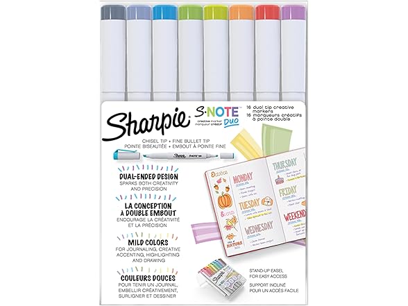 Sharpie S-Note Duo Dual-Tip Creative Highlighters