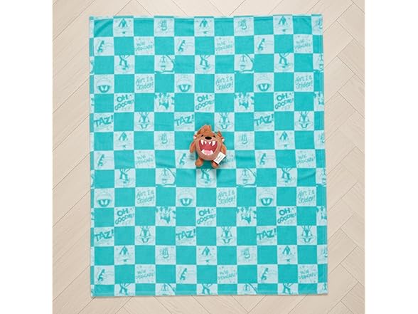 Looney Tunes Tasmanian Devil Pet Throw & Squeaky Pillow Set
