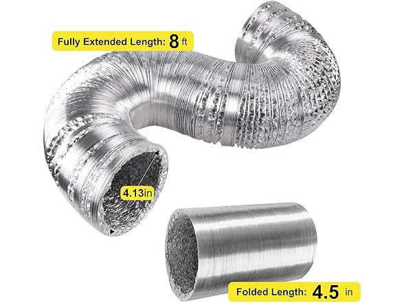 iPower 4" Inline Fan with Duct Kit