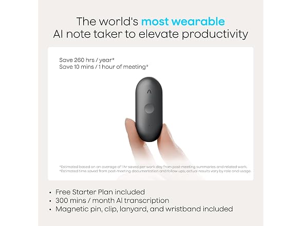 (NEW) Plaud NotePin S AI Voice Recorder