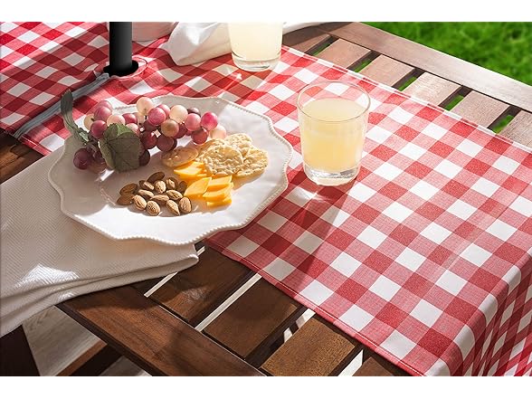 DII Red Check Outdoor Tabletop Collectio